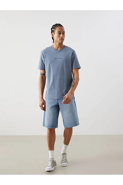 LC Waikiki Tricou pentru bărbați cu mânecă scurtă cu decolteu și mânecă scurtă XSIDE