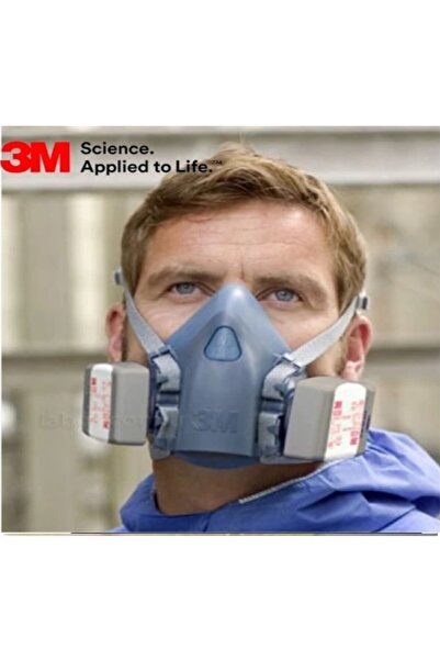 3M RD Duman Ekzoz İs İçin Aktif Karbonlu FFP3 Yangın Kaçış Yarım Yüz Maske (F...