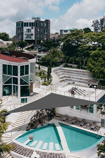 bd branda dünyası 3x4x5 Metre Su Geçirmez Üçgen Gölgelik Antrasit Gri Oxford ...