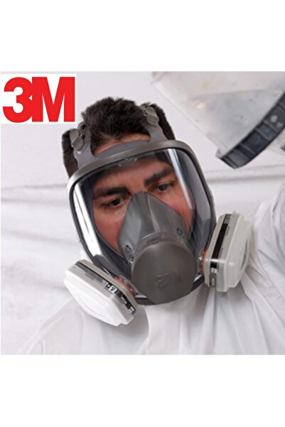 3M A2 RD Duman Ekzoz İs İçin Aktif Karbonlu FFP3 Yangın Kaçış Tam Yüz Gaz Maskesi (FİLTRELİ) M BEDEN
