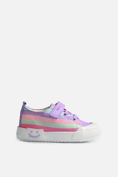 Vicco Elf Orthopedic Girl's Lilac Lighted Linen Sneaker