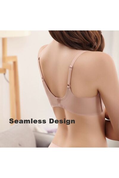 F.K Lazer Kesim Çıkarılabilir Pedli Soft Seamless Ince Askılı Bralet Sütyen