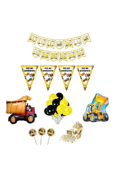 Mini Parti Mini Party Store Construction Birthday Set