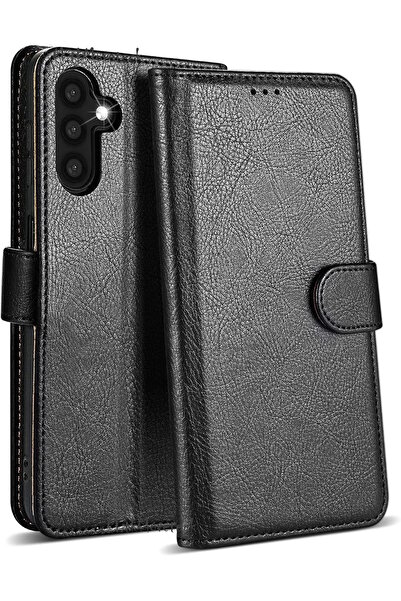 m.tk moveteck Galaxy S25 Kılıf 360 Tam Kaplar Deri Dokulu Kapaklı Cüzdan Stan...