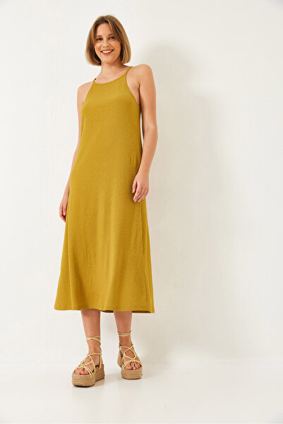 Bianco Lucci Women's Sling Summer Long Knitted Dress 70243 60271033