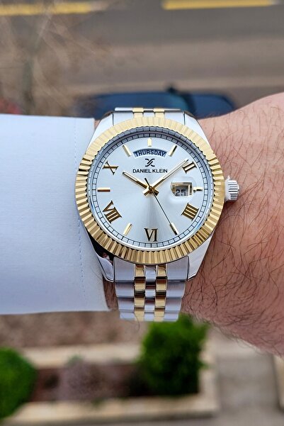 Daniel Klein Gold Gümüş Renk 42 mm Erkek Kol Saati