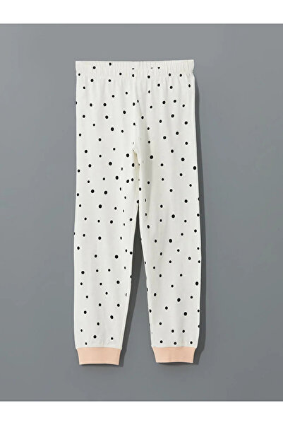 LC Waikiki LCW Kids Ekru Bisiklet Yaka Kız Çocuk Pijama Takımı T T