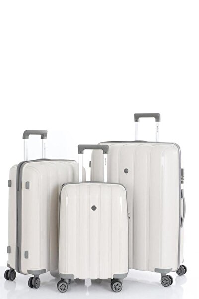 MÇS Mçs Üçlü Polipropilen Valiz Seti V305 - Mçs Kırılmaz Silikon Valiz Set