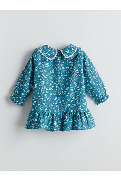 LC Waikiki Lc Green Baby Neck Girls Gabardine Dress Tnb Shop