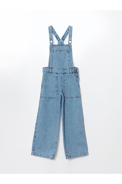 LC Waikiki Blugi pentru fete cu guler pătrat LCW Kids Salopet