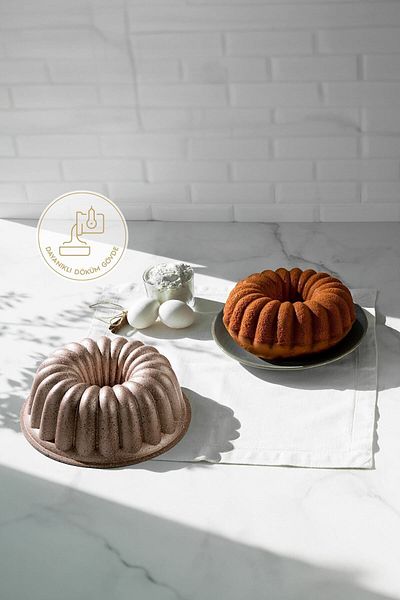 Nehir Azalea Rose GolD 26 Cm Cast Cake MolD