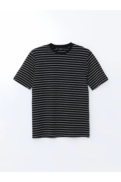 LC Waikiki Ανδρικό μπλουζάκι XSIDE Crew λαιμόκοψη με κοντό μανίκι ριγέ χτενισμένο βαμβακερό