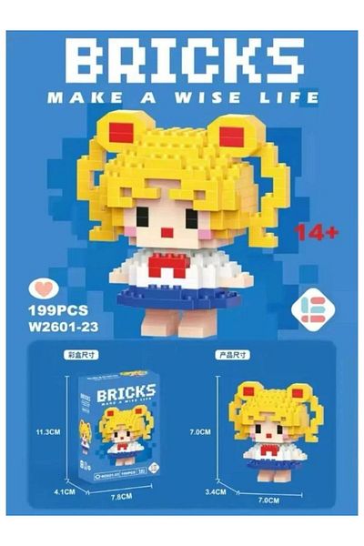 sağlıkçı shopping trend aksesuar Sailor Chibi Moon Mini Lego 3D Honor Moon Warrior Puzzle
