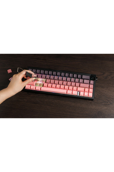 Ajazz AK650 TFT Ekranlı 3 Modlu Mekanik Oyun Klavyesi-5.000 Mah Batarya-Gasket Tasarım