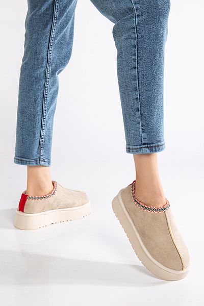 moun shoes Cream Colored Women's/girls' Ultra Slippers - Special Model