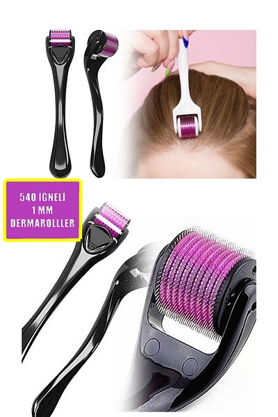 Yenilig Skin Care with Advanced Technology 540 Needles 1mm Titanium Needle Dermaroller for Hair and Beard Beauty