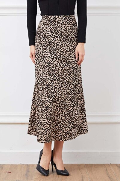 Butik Leopar Desenli Etek