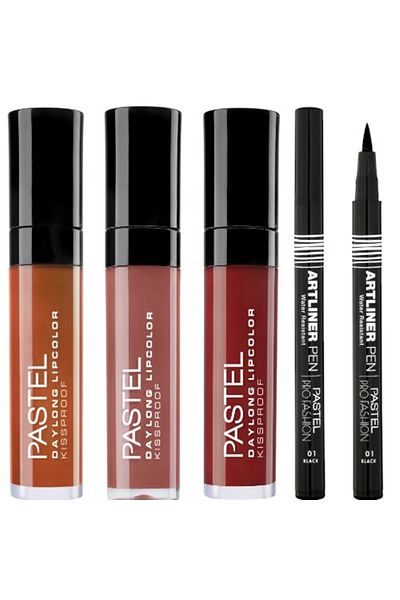 Pastel Daylong Lipcolor Kissproof Matte Liquid Lipstick - No 36-48 Artliner Pen 01 Black