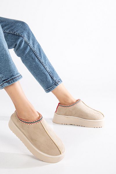 moun shoes Cream Colored Women's/girls' Ultra Slippers - Special Model