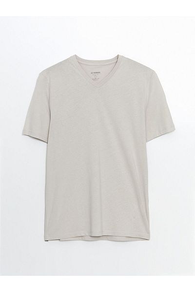 LC Waikiki LCWAIKIKI Classic V-Neck Short Sleeve Combed Cotton Men's T-Shirt