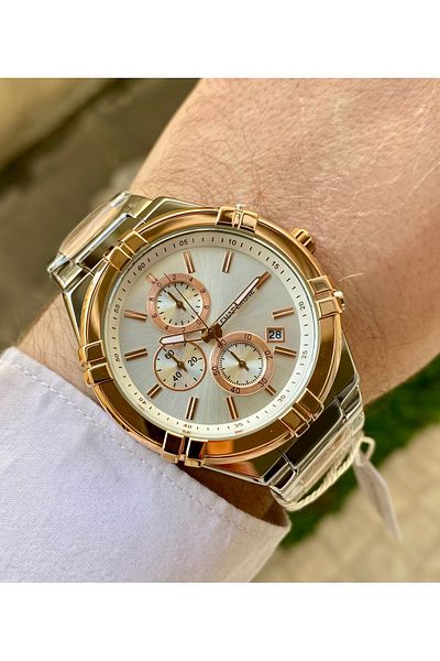 Reward Chaporone Silver Color Steel Waterproof Mens Wrist Watch Valentine's Day Gift