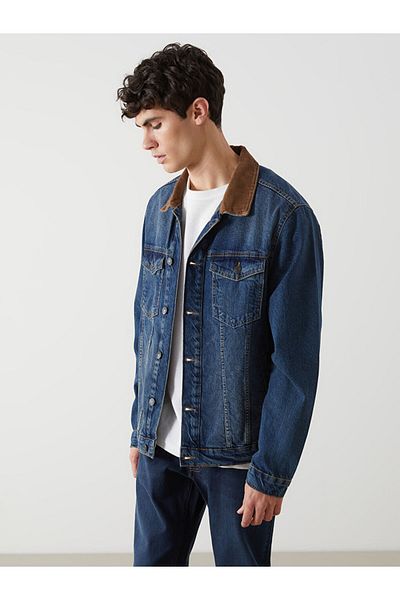 LC Waikiki Jachetă de jeans pentru bărbați cu ajustare standard