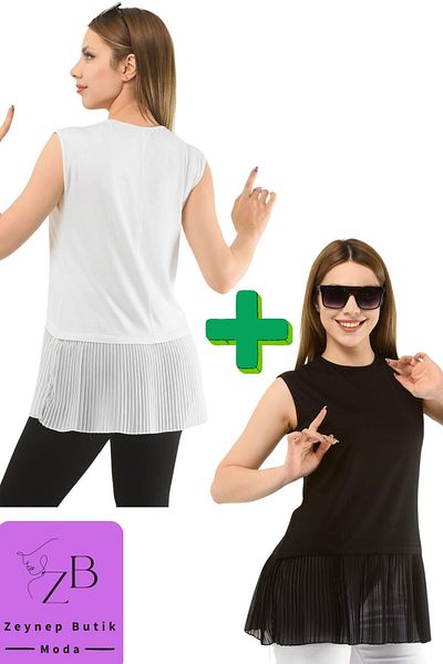 Zeynep Butik 1387 موديل 2 عبوة تونيك داخلي مطوي