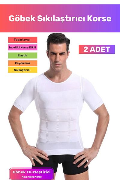 Fernanda Extra Belly Tightener Kortega Singlet Booster Waist and Chest Gear for Men 2Pcs