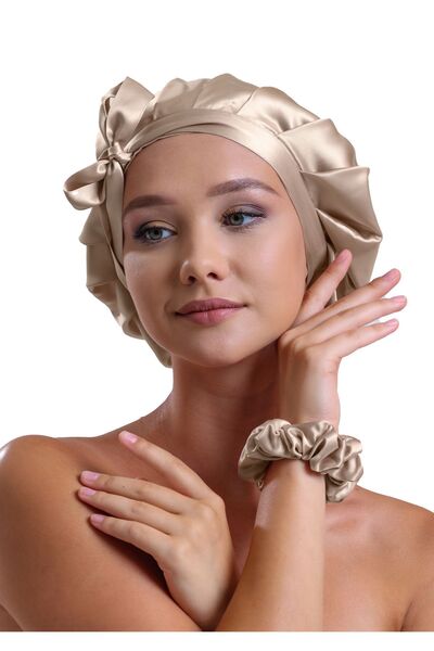 VeneraSilk 100% Saf Ipek Saç Bonesi / Curly Hair Method