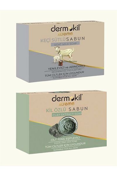Dermokil Soap Mini - Family Pack, Clay Extract and Goat Milk