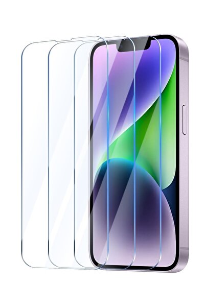 Evax 3'lü Paket iPhone 14 Plus Uyumlu Temperli HD+ Cam Ekran Koruyucu (3'lü P...