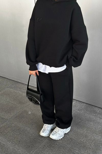 BSBSPOR Large Size Comfortable Double Pocket Summer Sweatpants Loose Black Gray