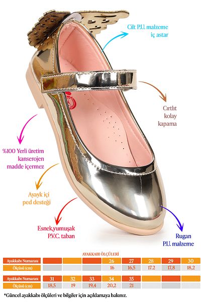 KARAMAZI Balerina Friga Butterfly Velcro pentru fete