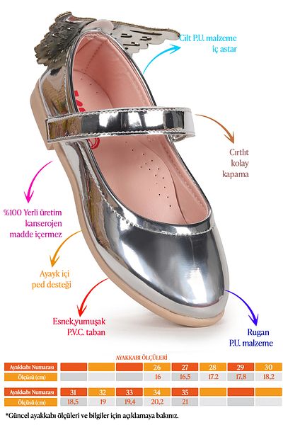 KARAMAZI Pantofi de balerină pentru fete Karamazı Kids Friga Butterfly Velcro