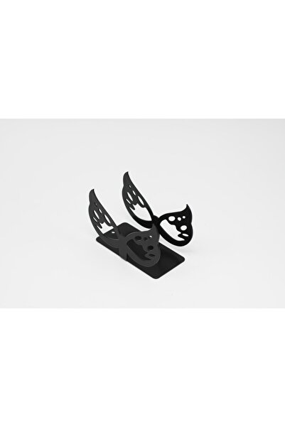 MAVİ TREND Black Metal Table Top - Napkin Holder Butterfly Pattern Tableware Decorative