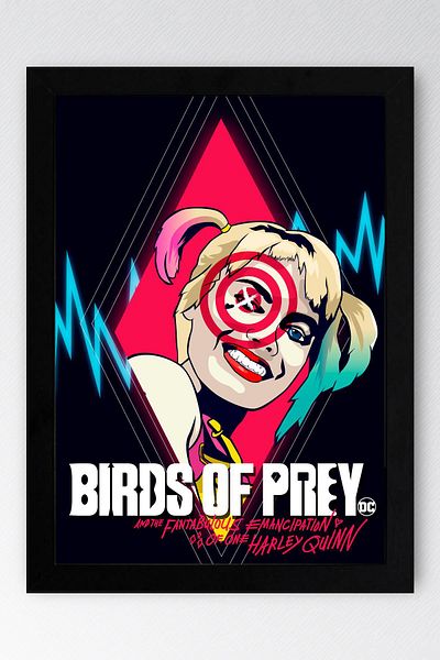 Saturn Pictură înrămată Harley Quinn - Pictură poster film Birds Of Prey
