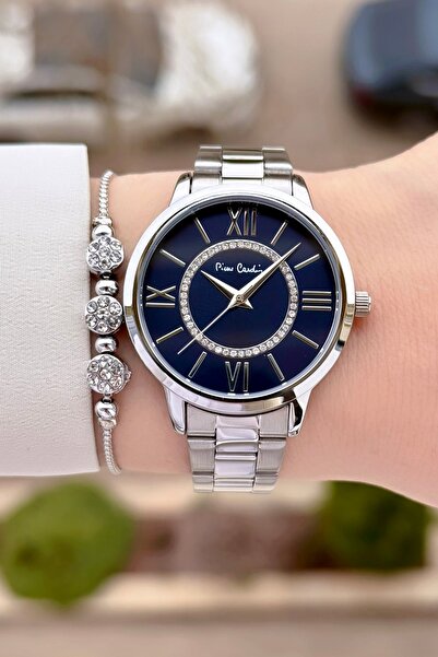 Pierre Cardin Kadranı Lacivert Kordonu Silver Renk 24 Ay Garantili 36 Mm Kadı...