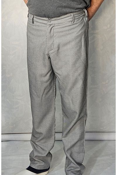 Ant Rotagrup Üniforma ve İş Elbiseleri Pocketless Gingham Pants Suitable for Kitchen and Food Production