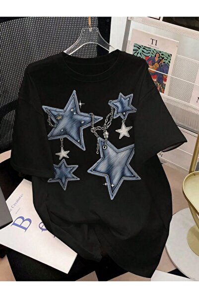 Tarzsokak ΜΑΥΡΟ ΜΠΟΥΜΕΛΟ ΜΕ ΣΧΕΔΙΟ ΑΣΤΕΡΩΝ