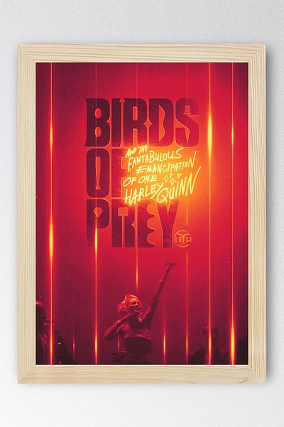 Saturn Harley Quinn Framed Painting - Birds of Prey Movie Poster Painting