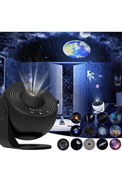 HALL BREATHE Yıldızlı Gökyüzü Projektörü, Gece Lambası, Siyah, Rahatlatıcı At...