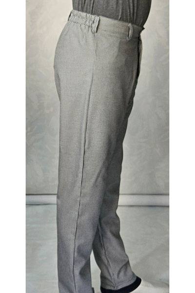 Ant Rotagrup Üniforma ve İş Elbiseleri Pantaloni Gingham fără buzunare, potriviti pentru bucătărie și producția alimentară