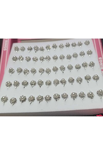 Zanora umre hediyesi için 60lı cocuk  yüzügü incili papatya gümüş