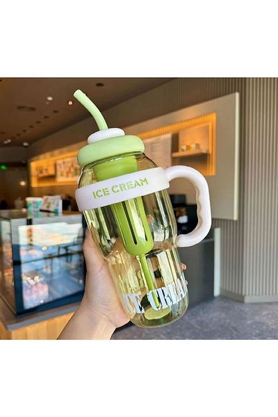 RKY SERENITY Detox Water Bottle - with Strainer and Straw, Suitable for Contact with Food