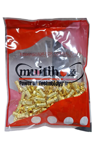 ANKTEK 100 Adet Gold F Konnektör Standart 18 Mm Rg6-u4 Uyumlu