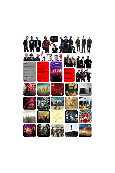 Ororabutik Σετ αυτοκόλλητων 37 τεμαχίων Redd Rock Alternative Indie - Σετ αυτοκόλλητων