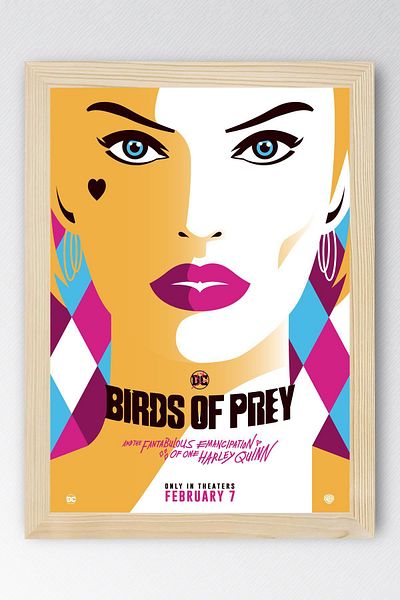 Saturn Harley Quinn Framed Painting - Birds of Prey Movie Poster Painting