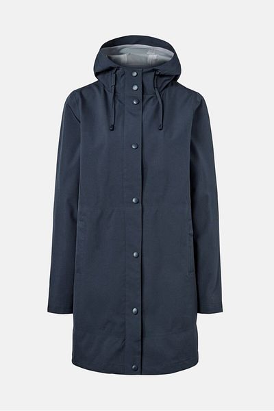 Tchibo Women Hooded Hardshell Rain Jacket, Navy