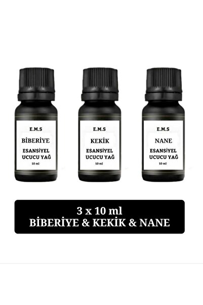 E.M.S AVM 3 × 10 مل زيت إكليل الجبل العطري - زيت موزع مبخرة الزعتر والنعناع