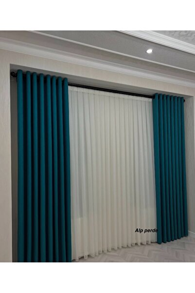 Alp Perde First Quality White Color 1/2.5 Batterned Bamboo Tule Curtain Ironess Without Crimp (Normal Medium Batterned)